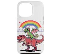 Style Pixel Art Dragon T-Rex Tyrannosaure Graphiques 8 Bits Coque pour iPhone 13 Pro