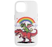 Style Pixel Art Dragon T-Rex Tyrannosaure Graphiques 8 Bits Coque pour iPhone 14