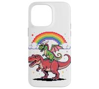 Style Pixel Art Dragon T-Rex Tyrannosaure Graphiques 8 Bits Coque pour iPhone 14 Pro Max