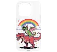 Style Pixel Art Dragon T-Rex Tyrannosaure Graphiques 8 Bits Coque pour iPhone 15 Pro