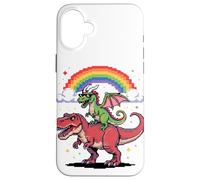 Style Pixel Art Dragon T-Rex Tyrannosaure Graphiques 8 Bits Coque pour iPhone 16 Plus