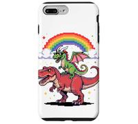 Style Pixel Art Dragon T-Rex Tyrannosaure Graphiques 8 Bits Coque pour iPhone 7 Plus/8 Plus