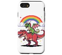 Style Pixel Art Dragon T-Rex Tyrannosaure Graphiques 8 Bits Coque pour iPhone SE (2020) / 7 / 8