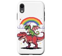 Style Pixel Art Dragon T-Rex Tyrannosaure Graphiques 8 Bits Coque pour iPhone XR