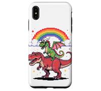 Style Pixel Art Dragon T-Rex Tyrannosaure Graphiques 8 Bits Coque pour iPhone XS Max