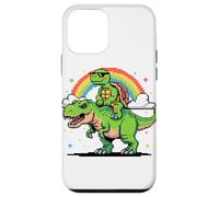 Style Pixel Art Tortue T-Rex Tyrannosaure Graphisme 8 Bits Coque pour iPhone 12 mini