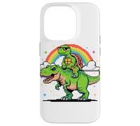 Style Pixel Art Tortue T-Rex Tyrannosaure Graphisme 8 Bits Coque pour iPhone 14 Pro