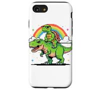 Style Pixel Art Tortue T-Rex Tyrannosaure Graphisme 8 Bits Coque pour iPhone SE (2020) / 7 / 8