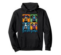 Style Pop Art Dogue Allemand Grand-père Sweat à Capuche