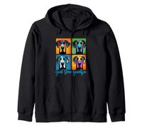 Style Pop Art Dogue Allemand Grand-père Sweat à Capuche