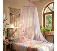 Style princesse Moustiquaire, Ciel de lit, Moustiquaire élégante en forme de dôme pour filles, Convient pour les lits Jumeau/Double/Queen/King, Rideau de décoration de chambre, S'adapte au berceau de 