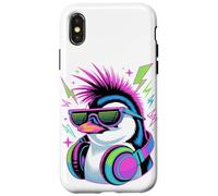 Style Punk Époque Manchot Lunettes de Soleil Manchots Coque pour iPhone X/XS