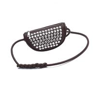 Style punk - Petit sac à bandoulière clouté - Sac à main de voyage pour diverses occasions - Sac à bandoulière pour étudiant, Couleur café., One Size