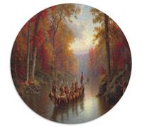 Style Renaissance | pour Adultes |Marchands européens conduisant des canoës en Bois| 1000pcs (67.5x67.5cm) Puzzles Jeux Éducatifs Puzzles De Décoration Intérieure