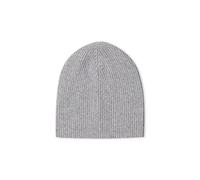 Style & Republic Bonnet côtelé pour Femme, 100% Cachemire, Doux et Extensible, Chapeau Chaud pour l'hiver, Mélange de Gris Clair, 48