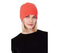 Style & Republic Bonnet de sport, bonnet en 100% cachemire, taille unique avec tour de taille de 44 cm et revers de 6,5 cm, femme…, taupe, taille unique