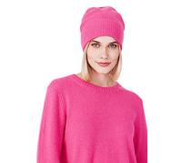 Style & Republic Bonnet de sport, bonnet en 100% cachemire, taille unique avec tour de taille de 44 cm et revers de 6,5 cm, femme…, rose fluorescent, taille unique