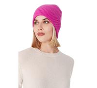 Style & Republic Bonnet de sport, bonnet en 100% cachemire, taille unique avec tour de taille de 44 cm et revers de 6,5 cm, femme…, fuchsia, taille unique