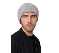 Style & Republic Bonnet pour Homme 100% Cachemire | Chapeau pour Homme Noble en Cachemire Le Plus Fin | Tour de Taille 56cm, Light Grey Melange
