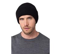 Style & Republic Bonnet pour Homme 100% Cachemire | Chapeau pour Homme Noble en Cachemire Le Plus Fin | Tour de Taille 56cm, Noir