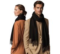 Style & Republic Écharpe en cachemire pour femme - écharpe en tissu 100% cachemire, douillette et chaude, 1,69m Noir
