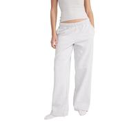 Style & Republic Pantalon de jogging en coton - Coupe décontractée, jambe large - Taille élastique avec cordon - Polaire ultra douce - Vêtement de détente pour le yoga