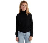 Style & Republic Pull à col roulé 100 % cachemire pour femme, coupe ajustée, élégant pull en tricot cachemire de qualité supérieure pour l'automne et l'hiver, Noir , L