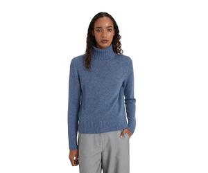 Style & Republic Pull à col roulé 100 % cachemire pour femme, coupe régulière, élégant pull en cachemire de qualité supérieure pour l'automne et l'hiver, Mélange de bleus, M