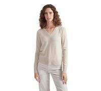 Style & Republic Pull élégant à col en V en cachemire pour femme en 100 % cachemire - Votre pull en tricot douillet de qualité supérieure pour des moments élégants d'automne et d'hiver, sable, L