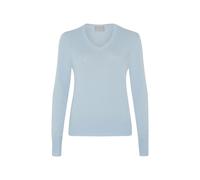 Style & Republic Pull élégant à col en V en cachemire pour femme en 100 % cachemire - Votre pull en tricot douillet de qualité supérieure pour des moments élégants d'automne et d'hiver, Pastel Blue, S