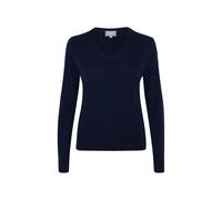 Style & Republic Pull élégant à col en V en cachemire pour femme en 100 % cachemire - Votre pull en tricot douillet de qualité supérieure pour des moments élégants d'automne et d'hiver, bleu marine, M