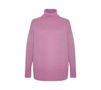 Style & Republic Pull à col roulé pour femme avec coupe oversized en 100% cachemire, amplement coupé, élégant pull premium en cachemire avec col montant pour l'automne et l'hiver, Rose bonbon, M