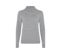 Style & Republic Pull à col roulé pour femme en 100 % cachemire, coupe classique, pull élégant en cachemire de qualité supérieure pour l'automne et l'hiver, conçu à Berlin, Gris clair chiné, M