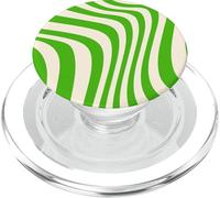 Style rétro à Rayures Vertes Vintage des années 70 et 80 PopSockets PopGrip pour MagSafe