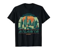 Style rétro Atlanta Georgia City Skyline T-Shirt Graphique avec Valeur