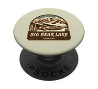 Style rétro Big Bear Lake California en Plein air PopSockets PopGrip Adhésif