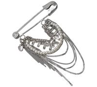 Style rétro Broche en alliage avec perles d'imitation Chaîne réglable Tassels Designs Unisexe Accessoire de mode Alliage Broche décorative