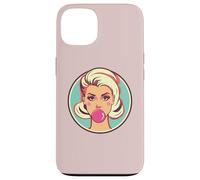Style rétro Bubblegum Babe Blonde Pin-Up Style Pop Art Coque pour iPhone 13