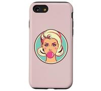 Style rétro Bubblegum Babe Blonde Pin-Up Style Pop Art Coque pour iPhone SE (2020) / 7 / 8