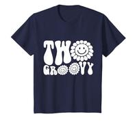 Style rétro des années 60 et 70 - Motif Floral ondulé - pour 2e Anniversaire T-Shirt