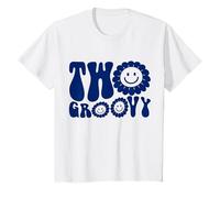 Style rétro des années 60 et 70 - Motif Floral ondulé - pour 2e Anniversaire T-Shirt