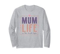 Style rétro Mum Life is The Best Life for My Best Mum Manche Longue