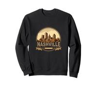 Style rétro Nashville, Tennessee City Skyline Sweatshirt