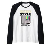 Style rétro Old School Love (Graphique TV Vintage) Manche Raglan