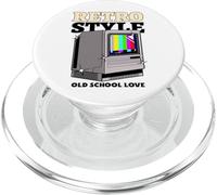 Style rétro Old School Love (Graphique TV Vintage) PopSockets PopGrip pour MagSafe