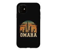 Style rétro Omaha Nebraska City Skyline Coque pour iPhone 11
