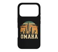 Style rétro Omaha Nebraska City Skyline Coque pour iPhone 17 Pro