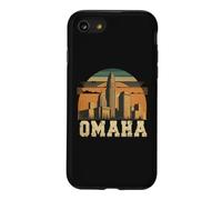 Style rétro Omaha Nebraska City Skyline Coque pour iPhone SE (2020) / 7/8