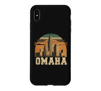 Style rétro Omaha Nebraska City Skyline Coque pour iPhone XS Max