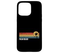 Style rétro Palm Beach Florida coucher de soleil vieilli style design Coque pour iPhone 15 Pro Max
